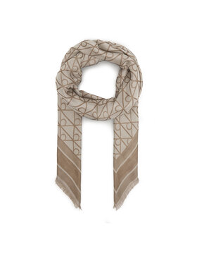 Calvin Klein Calvin Klein Šátek Emblem Aop Jacquard Square Scarf LV04F8080G Béžová