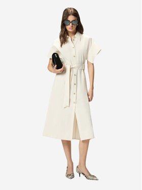 PINKO PINKO Sukienka ALESHA ABITO COTONE FLUIDO Beżowy Regular Fit