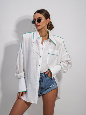 LilaLou LilaLou Koszula Mimi Biały Oversize