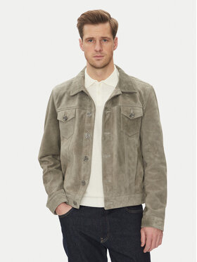 Serge Pariente Serge Pariente Кожено яке Jeans Сив Regular Fit