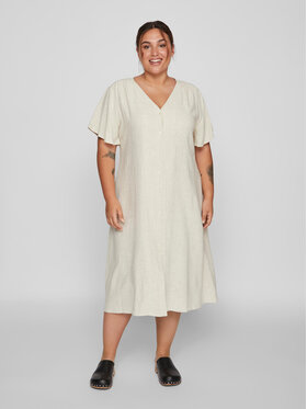 Evoked Vila Vila Obleka 14085131 Rjava Regular Fit
