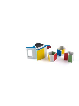 Ćmielów Design Studio Ćmielów Design Studio Zestaw do herbaty Qubus II Czerwony