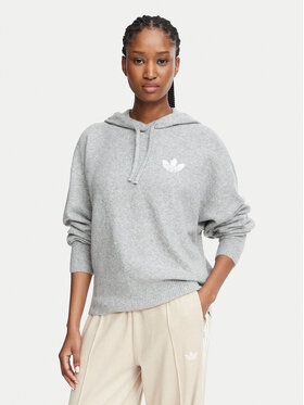 adidas adidas Bluza Essentials IA4450 Szary jasny Loose Fit