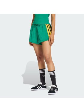 adidas adidas Szorty materiałowe 159070 Zielony Loose Fit