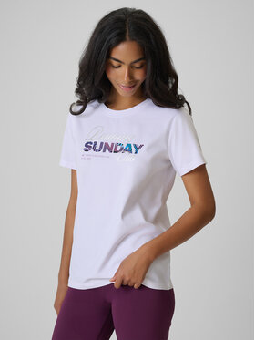 4F 4F T-Shirt AFTERLIGHT Biały Regular Fit