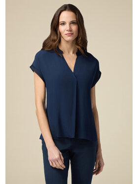Oltre Oltre Bluzka 2449J000672N034 Niebieski Regular Fit
