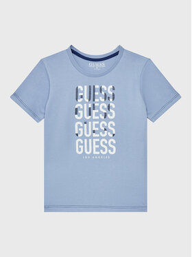 Guess Guess T-Shirt N2BI13 I3Z11 Niebieski Regular Fit
