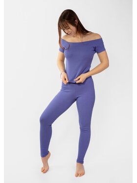 DKaren Sport DKaren Sport Komplet bluzka i spodnie Bayo Fioletowy Slim Fit