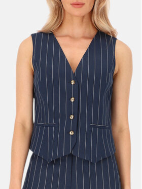 Potis & Verso Potis & Verso Kamizelka Solo Granatowy Regular Fit