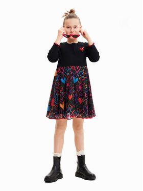 Desigual Desigual Sukienka codzienna 23WGVK02 Czarny Regular Fit