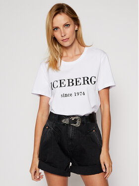 Iceberg Iceberg T-Shirt 20II2P0F09A6301 Biały Regular Fit