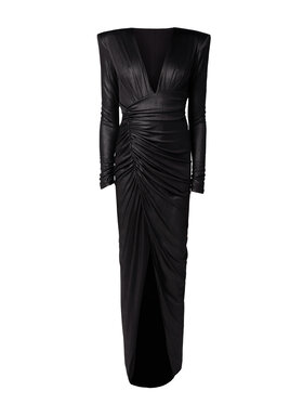 sax35th sax35th Sukienka wieczorowa STARDUST Czarny Slim Fit