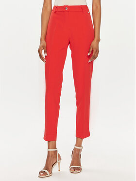 Maryley Maryley Hlače iz tkanine 24EB52Z/M23/43FI Rdeča Regular Fit