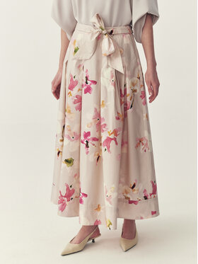 TATUUM TATUUM Spódnica midi TAFTANI 2 Szary Flare Fit