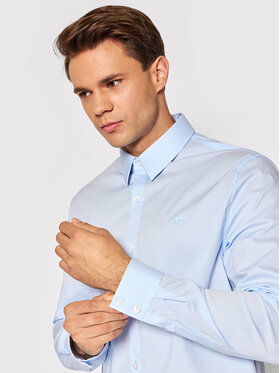 Guess Guess Cămașă Sunset M1YH20 W7ZK1 Albastru celest Slim Fit