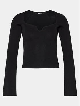 Gina Tricot Gina Tricot Блуза 20657 Черен Slim Fit