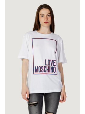 LOVE MOSCHINO LOVE MOSCHINO T-shirt STAMPA LOGO BOX Bianco Box Fit