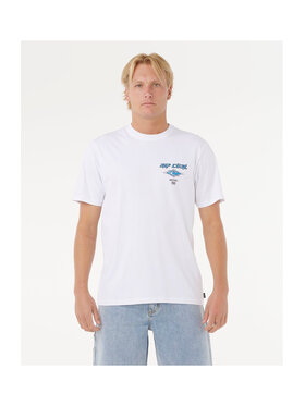 Rip Curl Rip Curl T-Shirt Fade Out Icon Tee Biały Relaxed Fit