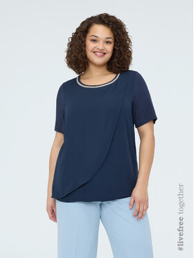 Fiorella Rubino Fiorella Rubino T-Shirt G07SL009060N034 Niebieski Boxy Fit