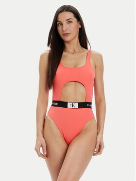 Calvin Klein Swimwear Calvin Klein Swimwear Ujumistrikoo KW0KW02357 Korallivärviline