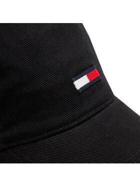 Tommy Jeans Kapa S šiltom Tjm Elongated Flag Denim Cap AM0AM12427 Črna