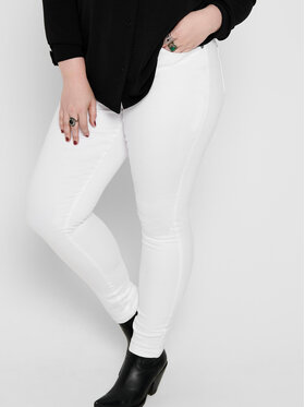 ONLY Carmakoma Jeans Hlače 15197368 Bela Skinny Fit