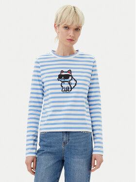 KARL LAGERFELD KARL LAGERFELD Bluzka A1W17137 Granatowy Regular Fit