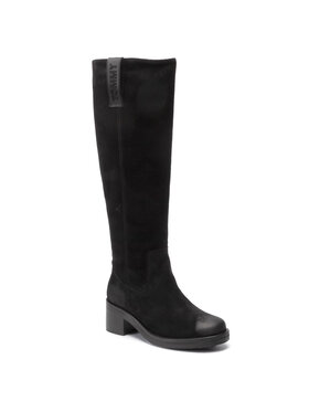 Tommy Jeans Tommy Jeans Čižmy Pin Logo Long Biker Boot EN0EN00676 Čierna