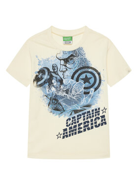 United Colors Of Benetton United Colors Of Benetton T-Shirt 35RYC10N9 Μπεζ Regular Fit