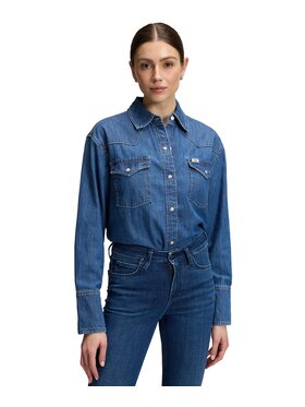 Lee Lee Koszula jeansowa 112385647 Niebieski Relaxed Fit