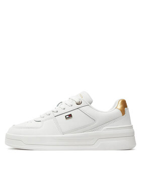 Tommy Hilfiger Superge Essential Basket Sneaker Gold FW0FW08076 Écru