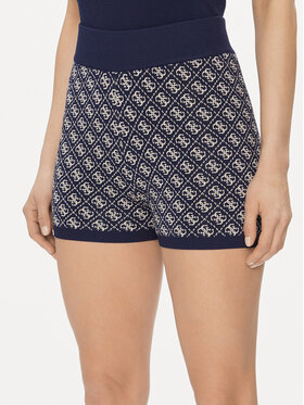 Guess Guess Шорти от плат W4GZ32 Z37K0 Тъмносин Slim Fit