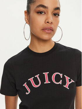 Juicy Couture Majica College Gf JCSCT224414 Črna Regular Fit