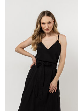 Awama Awama Bluzka A722 Czarny Basic Fit