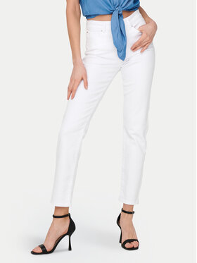 ONLY ONLY Blugi Emily 15292435 Alb Straight Fit