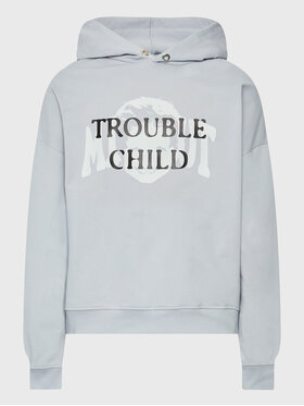 Mindout Mindout Mikina Unisex Trouble Child Sivá Oversize