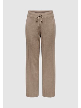 ONLY ONLY Pantaloni da donna ONLTESS MW PANT KNT Beige Regular Fit