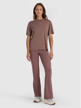 4F 4F T-Shirt 4FRAW25TTSHF3408-82S Καφέ Oversize