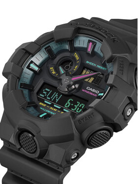 G-Shock Ročna Ura Multi-Fluorescent Accents GA-700MF-1AER Črna