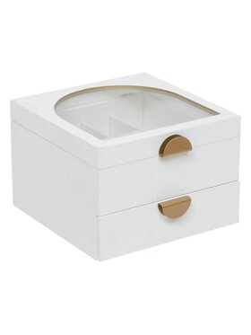 MIAhome MIAhome Szkatułka na biżuterię biała Wild 20x20 cm Biały