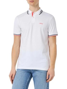 BOSS Boss Polo 50506193-102 Biały Slim Fit