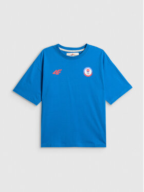 4F 4F T-Shirt MILANO CORTINA Niebieski Loose Fit