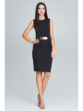 FIGL FIGL Komplet bluzka i spódnica M584 Czarny Regular Fit