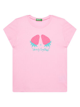 United Colors Of Benetton United Colors Of Benetton Футболка 3JERG10J3 Рожевий Regular Fit