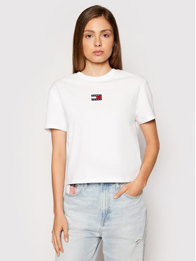 Tommy Jeans Tommy Jeans T-Shirt Tjw Center Badge DW0DW10404 Weiß Regular Fit