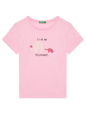 United Colors Of Benetton United Colors Of Benetton Футболка 3I1XG10JJ Рожевий Regular Fit