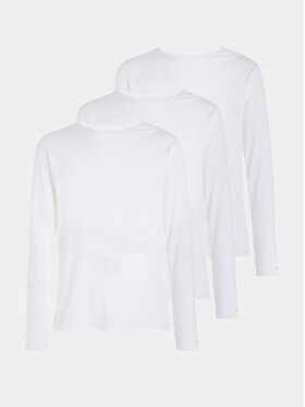 Tommy Hilfiger Tommy Hilfiger 3er-Set Longsleeves UM0UM03022 Weiß Slim Fit