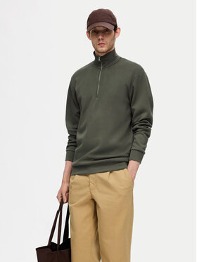 Selected Homme Selected Homme Džemperis ar kapuci 16094477 Zaļš Regular Fit