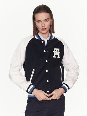 Tommy Hilfiger Tommy Hilfiger Bomber striukė Varsity WW0WW38112 Tamsiai mėlyna Regular Fit