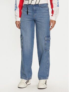 Wrangler Wrangler Jeansy Hot Wheels 112357951 Niebieski Wide Leg
